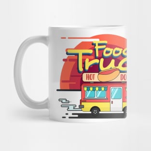 The food truck was enjoying the sunset Mug